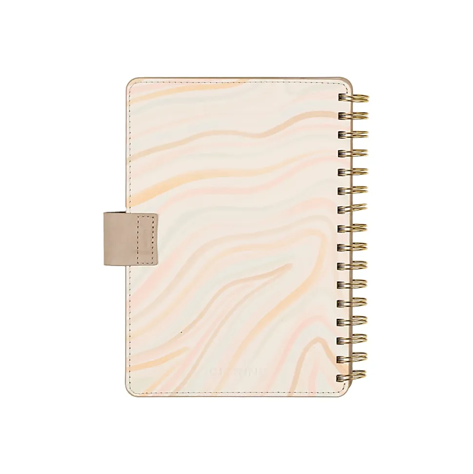 Citrine Monthly/Weekly Twin Loop Planner, 5-3/4" x 8", Serene Strata, July 2026 to June 2027, Total Quantity 1