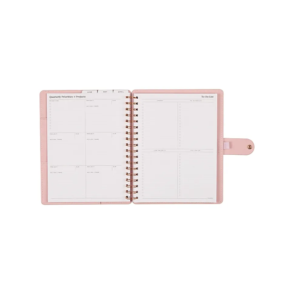 Citrine 12-Month Monthly/Weekly Classic Customizable Twin Loop Planner, 7" x 9-1/4", Blush, July 2026-June 2027, Total Qty 1