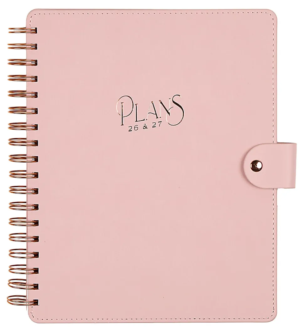 Citrine 12-Month Monthly/Weekly Classic Customizable Twin Loop Planner, 7" x 9-1/4", Blush, July 2026-June 2027, Total Qty 1