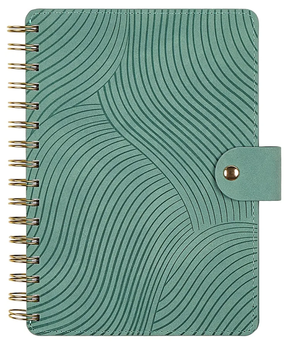 Citrine 12-Month Monthly/Weekly Twin Loop Planner, 5-13/16" x 8", Sage Waves, July 2026-June 2027, Total Qty 1