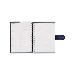 Citrine 12-Month Monthly/Weekly Twin Loop Planner, 5-13/16" x 8", Navy Bow, July 2026-June 2027, Total Qty 1