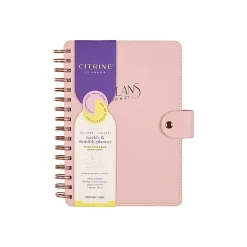 Citrine 12-Month Monthly/Weekly Small Customizable Twin Loop Planner, 5-3/4