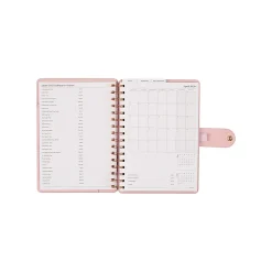 Citrine 12-Month Monthly/Weekly Small Customizable Twin Loop Planner, 5-3/4