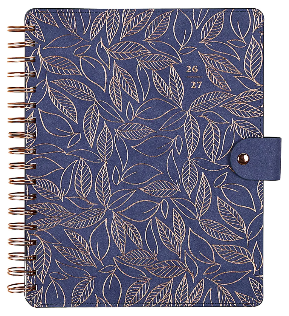 Citrine 12-Month Monthly/Weekly Classic Customizable Twin Loop Planner, 7" x 9-1/4", Twilight Leaves, July 2026-June 2027, Total Qty 1
