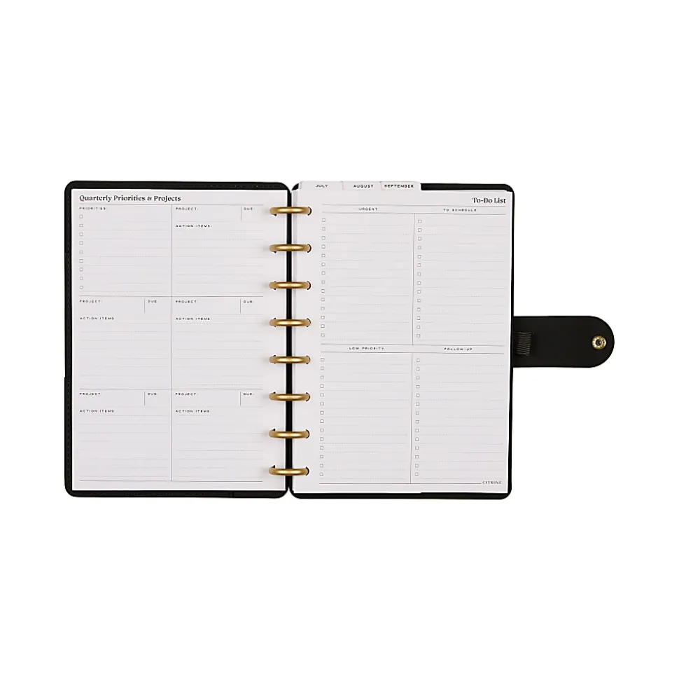 Citrine 12-Month Monthly/Weekly Discbound Planner, 5-13/16" x 8", Bold Year, July 2026-June 2027, Total Qty 1