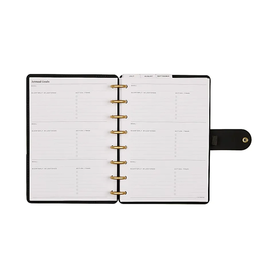 Citrine 12-Month Monthly/Weekly Discbound Planner, 5-13/16" x 8", Bold Year, July 2026-June 2027, Total Qty 1