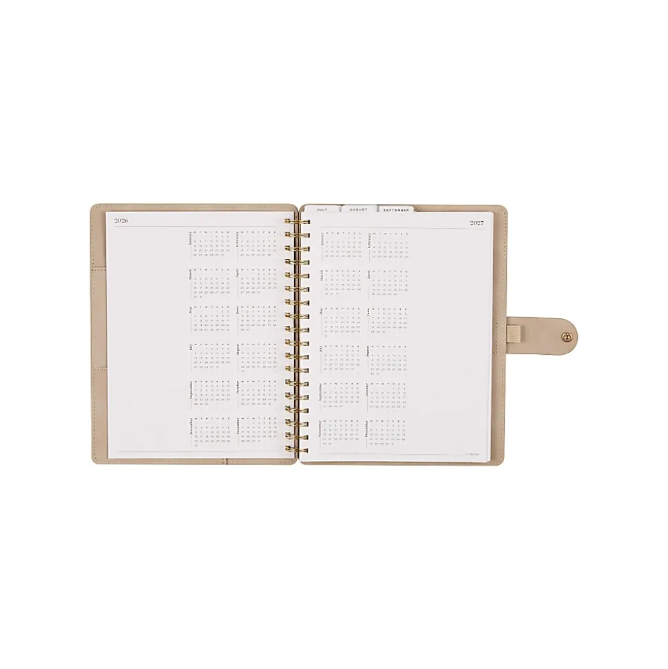 Citrine 12-Month Monthly/Weekly Classic Customizable Twin Loop Planner, 7" x 9-1/4", Serene Strata, July 2026-June 2027, Total Qty 1
