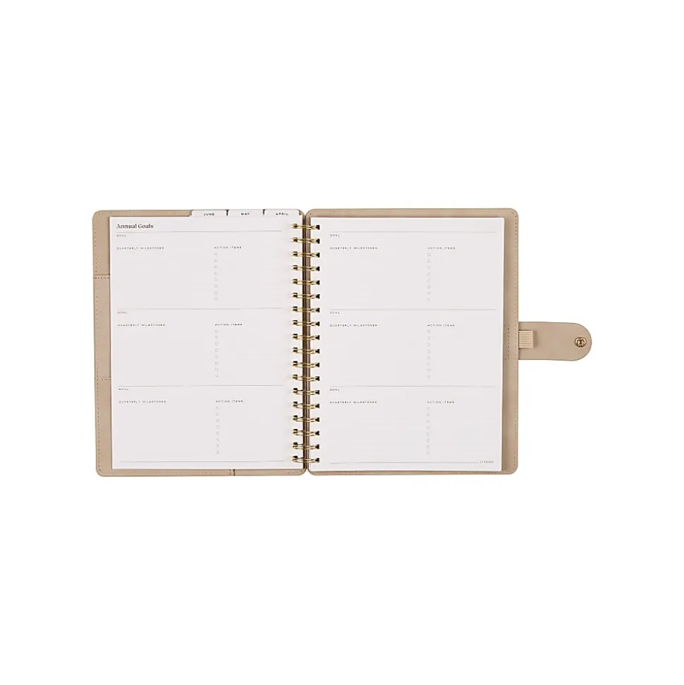 Citrine 12-Month Monthly/Weekly Classic Customizable Twin Loop Planner, 7" x 9-1/4", Serene Strata, July 2026-June 2027, Total Qty 1