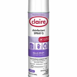 Claire Multipurpose Disinfectant Spray - 17 fl oz (0.5 quart) - Lavender Scent - Bactericide, Antibacterial, Fungicide, Virucidal - Purple - 12/Carton