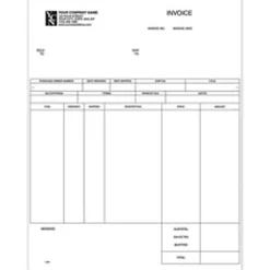 Clarke Custom Laser Inventory Invoice For One Write Plus®, 8 1/2" x 11", 1 Part, Box Of 250
