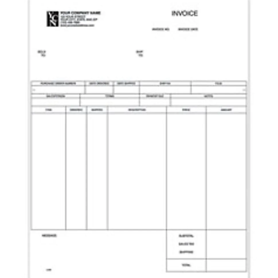 Clarke Custom Laser Inventory Invoice For One Write Plus®, 8 1/2" x 11", 1 Part, Box Of 250