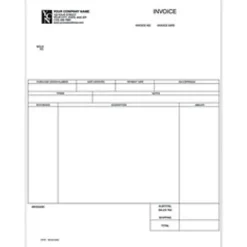 Clarke Custom Laser Service Invoice For One Write Plus®, 8 1/2" x 11", 1 Part, Box Of 250