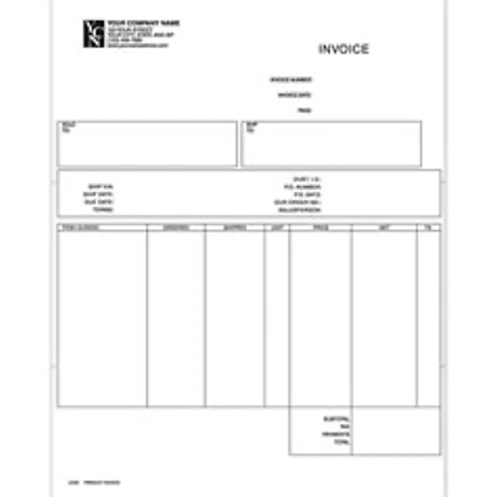 Clarke Custom LF-CI44 Laser Invoice For Sage Peachtree®, 8 1/2" x 11", 1 Part, Box Of 250