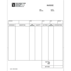 Clarke Custom LF-CI198 Laser Service Invoice For DACEASY®, 8 1/2" x 11", 1 Part, Box Of 250