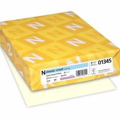 Classic Crest Premium Stationary Resume Printer Paper, Letter Size (8 1/2" x 11"), 24 Lb., FSC® Certified, Natural White, 500 Sheets