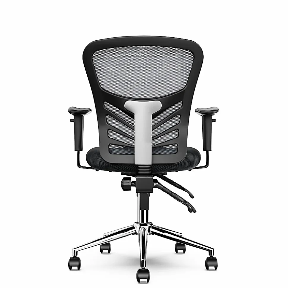 Click365 Flow Ergonomic Mesh Mid-Back Office Task Chair, Gray