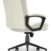 Click365 Transform 2.0 Ergonomic Bonded Leather Mid-Back Office Chair, White/Black