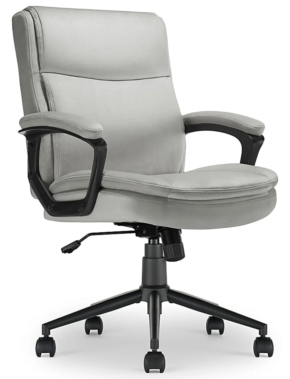 Click365 Transform 2.0 Ergonomic Fabric Mid-Back Desk Chair, Gray/Black