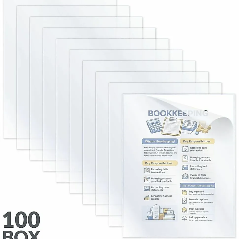 C-Line® Clear Report Covers, 8 1/2" x 11", Box Of 100