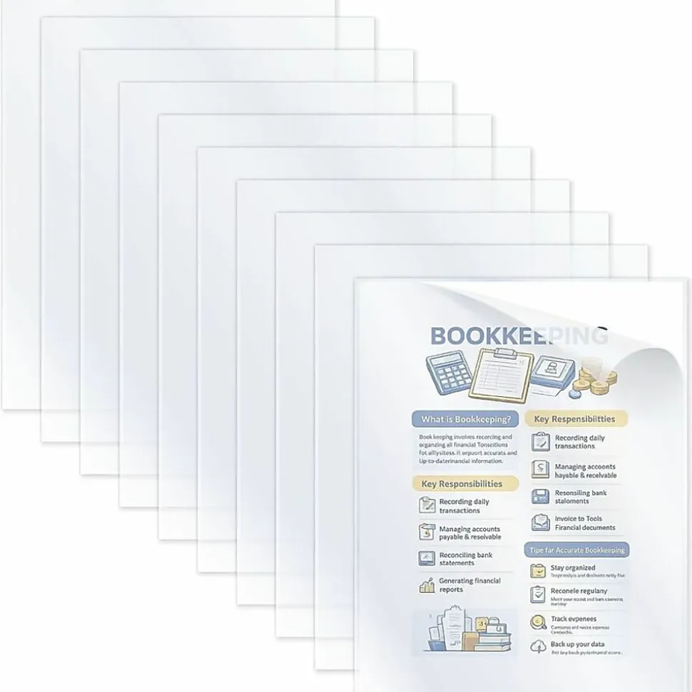 C-Line® Clear Report Covers, 8 1/2" x 11", Box Of 100