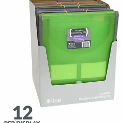 C-Line CLI-58700 Letter Organizer Folder - 8 1/2" x 11" - 400 Sheets Capacity - 7 Front, Internal Pocket - Assorted - 1 Each