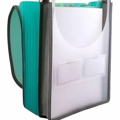C-Line CLI-58700 Letter Organizer Folder - 8 1/2" x 11" - 400 Sheets Capacity - 7 Front, Internal Pocket - Assorted - 1 Each