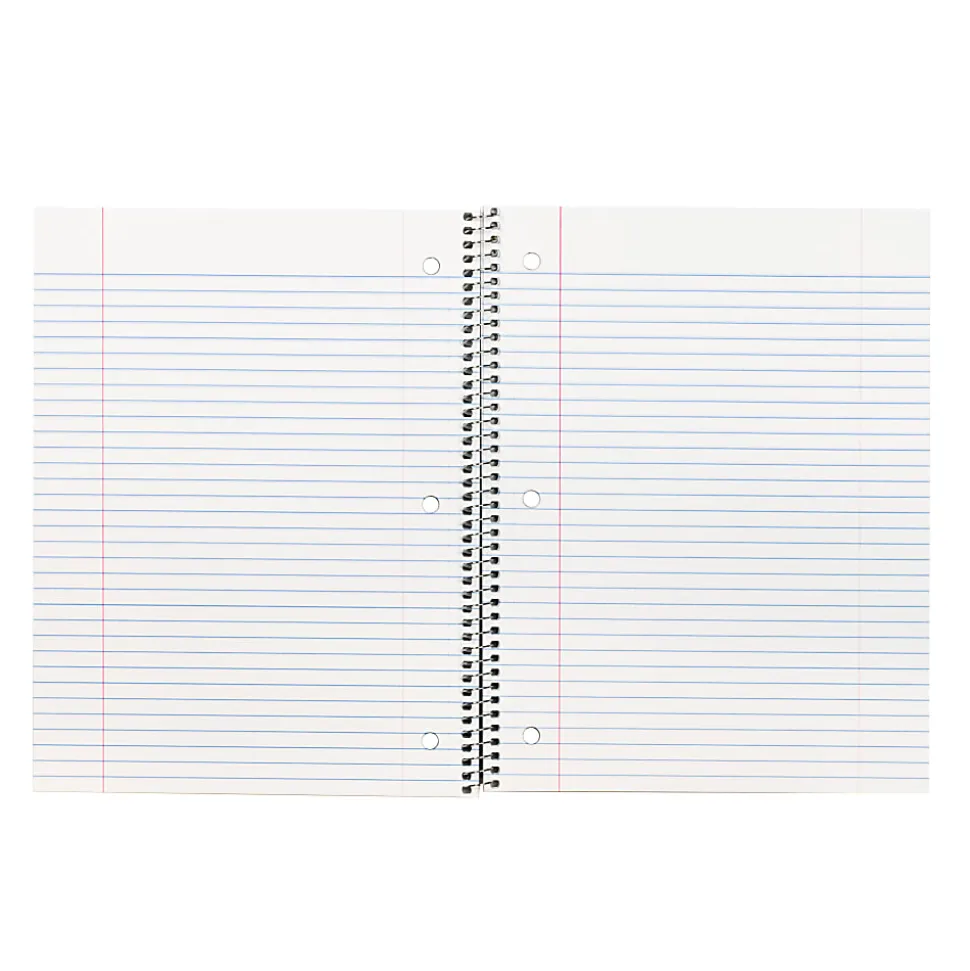 C-Line College Rule Spiral Notebooks, 8" x 10-1/2", 70 Sheets, Assorted Colors, Pack Of 24 Notebooks