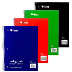C-Line College Rule Spiral Notebooks, 8