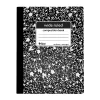 C-Line Composition Notebooks, 7-1/2" x 9-3/4", Wide Rule, 100 Sheets, Black Marble, Pack Of 12 Notebooks