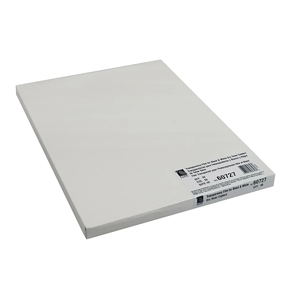 C-Line® Desktop/Copier Transparency Film, 8 1/2" x 11", Clear, 50 Sheets Per Box, Pack Of 2 Boxes
