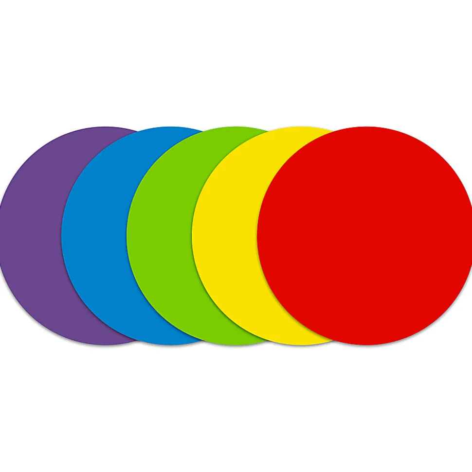 C-Line® Dry-Erase Stickers, 11" x 11", Assorted Colors, Pack Of 5 Stickers