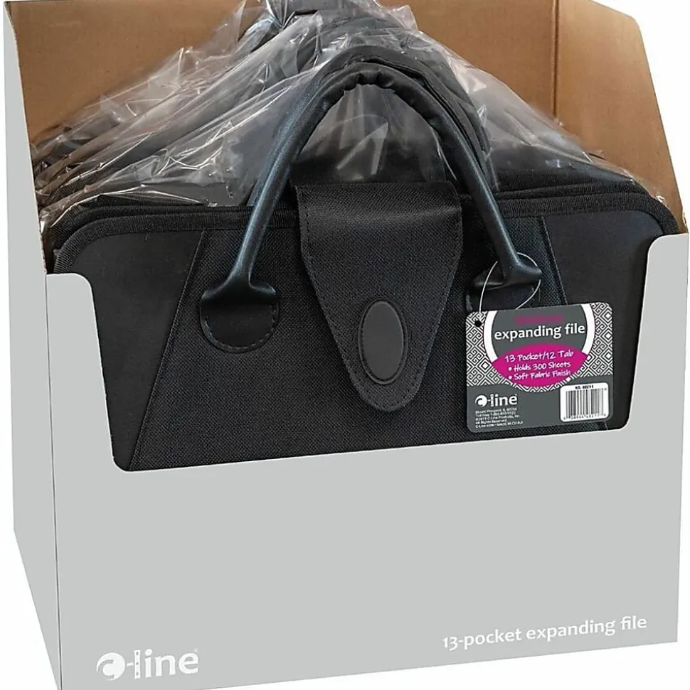 C-Line® Expanding File With Handles, Letter Size, Black