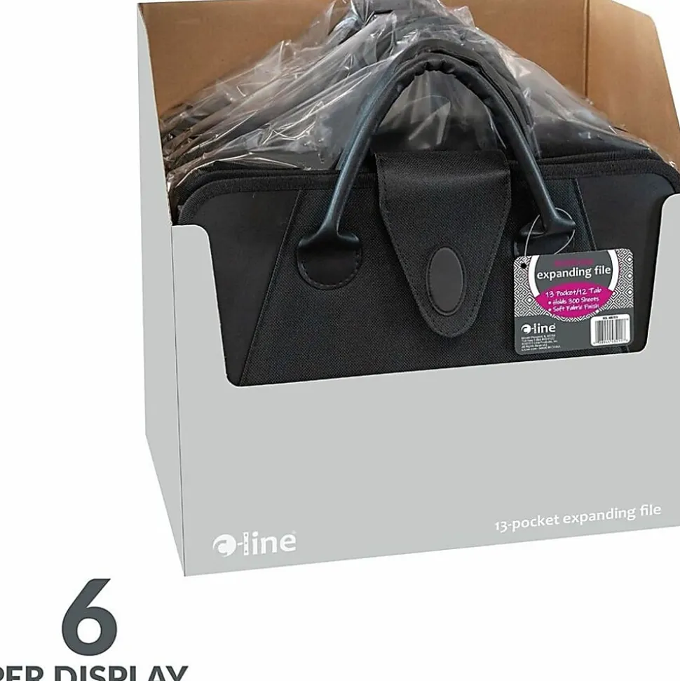 C-Line® Expanding File With Handles, Letter Size, Black