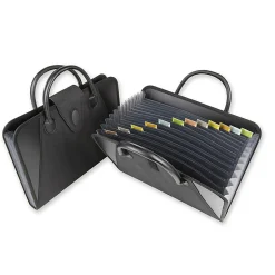 C-Line® Expanding File With Handles, Letter Size, Black