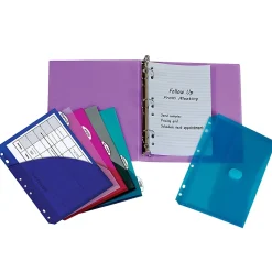 C-Line® Mini Binder Starter Kits, 5-1/2" x 8-1/2", Assorted Colors, Pack Of 2 Kits