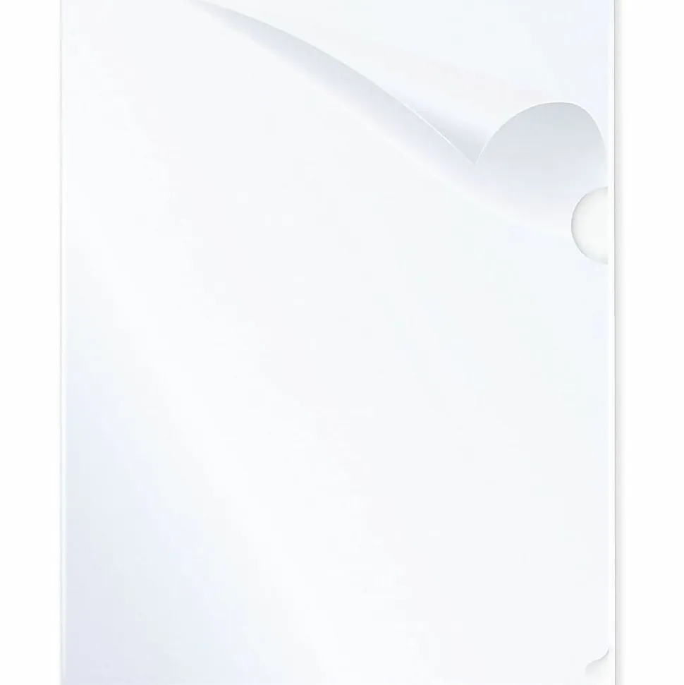 C-Line® Non-Glare Vinyl Project Folders, Letter Size, Clear, Box Of 50
