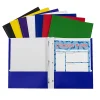 C-Line 2-Pocket Paper Folders With Prongs, Letter Size, Assorted Colors, Pack Of 100 Folders