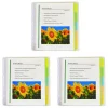 C-Line 10-Pocket Poly Portfolios With Write-On Index Tabs, 8-1/2" x 11", 5-Tab, Clear, Pack Of 3 Portfolios