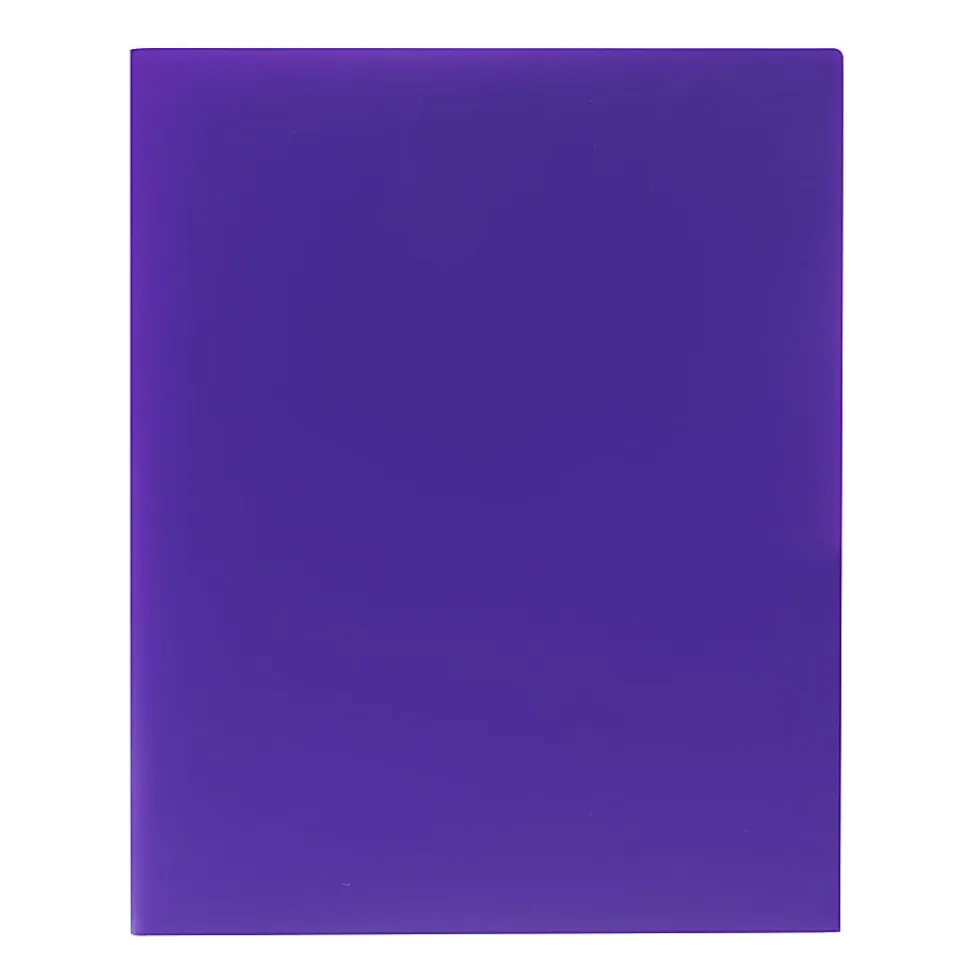 C-Line 2-Pocket Poly Portfolios, Letter Size, Purple, Pack Of 25 Portfolios