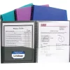 C-Line® 8-Pocket Spiral-Bound Poly Portfolios, 8 1/2" x 11", Assorted Colors, Pack Of 6