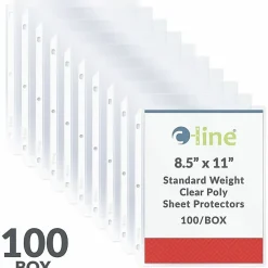 C-Line® Polypropylene Top-Loading Sheet Protectors, 8 1/2