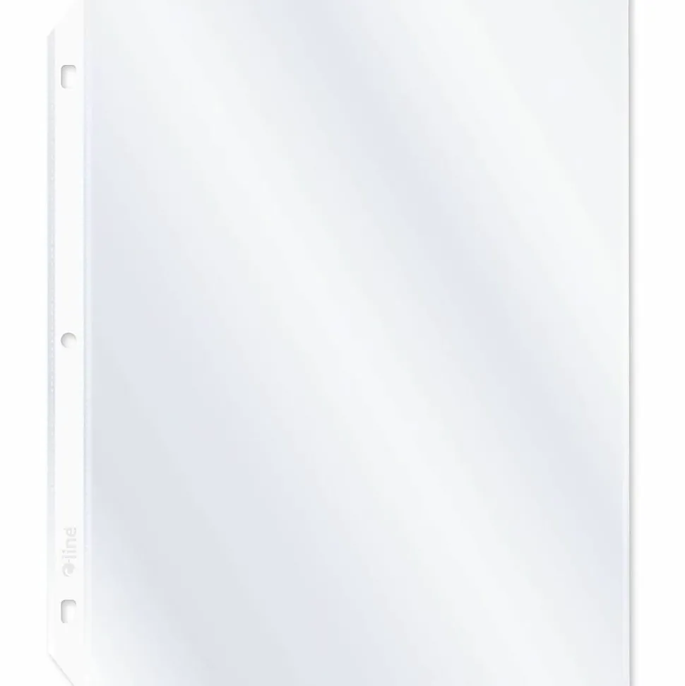 C-Line® Polypropylene Top-Loading Sheet Protectors, 8 1/2" x 11", Standard Weight, Nonglare, Box Of 100