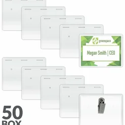 C-Line Sealed Clip Style Badge Holder Kit, Top Loading, 2 1/4