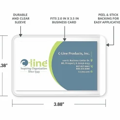 C-Line® Self-Adhesive Business Card Holders, 2