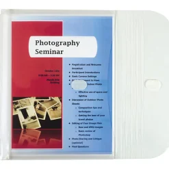 C-Line Super Heavyweight Poly Binder Pockets - Clear, Side Loading, 11 x 8-1/2, 5/PK, 57537