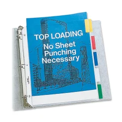 C-Line® Top-Loading Sheet Protectors With Tab Inserts, 8 1/2