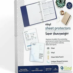 C-Line® Vinyl Top-Loading Sheet Protectors, 8 1/2