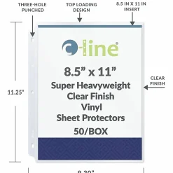 C-Line® Vinyl Top-Loading Sheet Protectors, 8 1/2