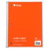 C-Line Wide Rule Spiral Notebooks, 8" x 10-1/2", 1 Subject, 70 Sheets, Orange, Case Of 24 Notebooks