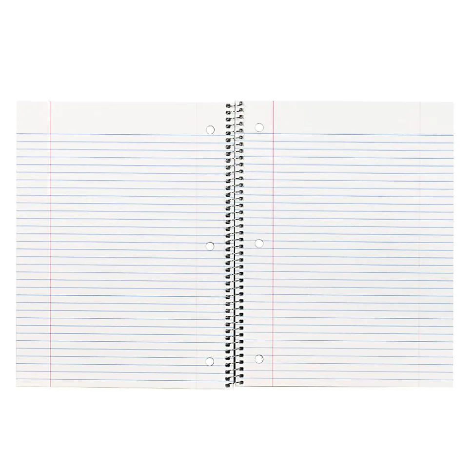 C-Line Wide Rule Spiral Notebooks, 8" x 10-1/2", 1 Subject, 70 Sheets, Blue, Case Of 24 Notebooks
